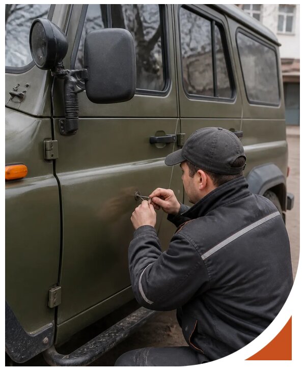 Профессиональное вскрытие автомобиля УАЗ без повреждений в Симферополе